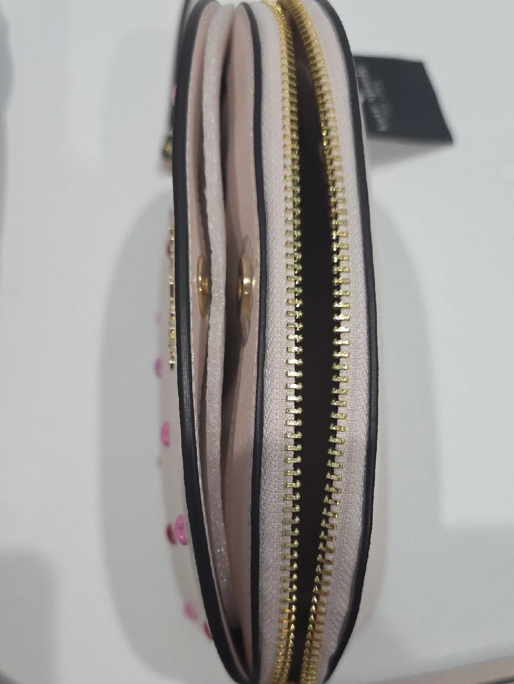 NWT ✅  Kate Spade SPENCER Heart Studs XLC Small Dome Crossbody POWDERED SUGAR